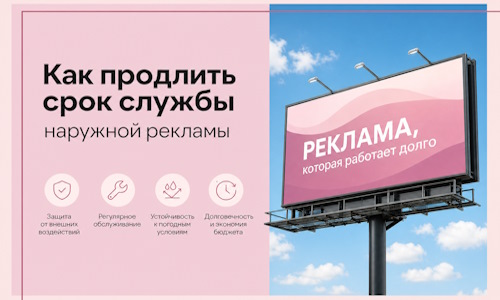 Как продлить срок службы наружной рекламы в  Долгопрудном